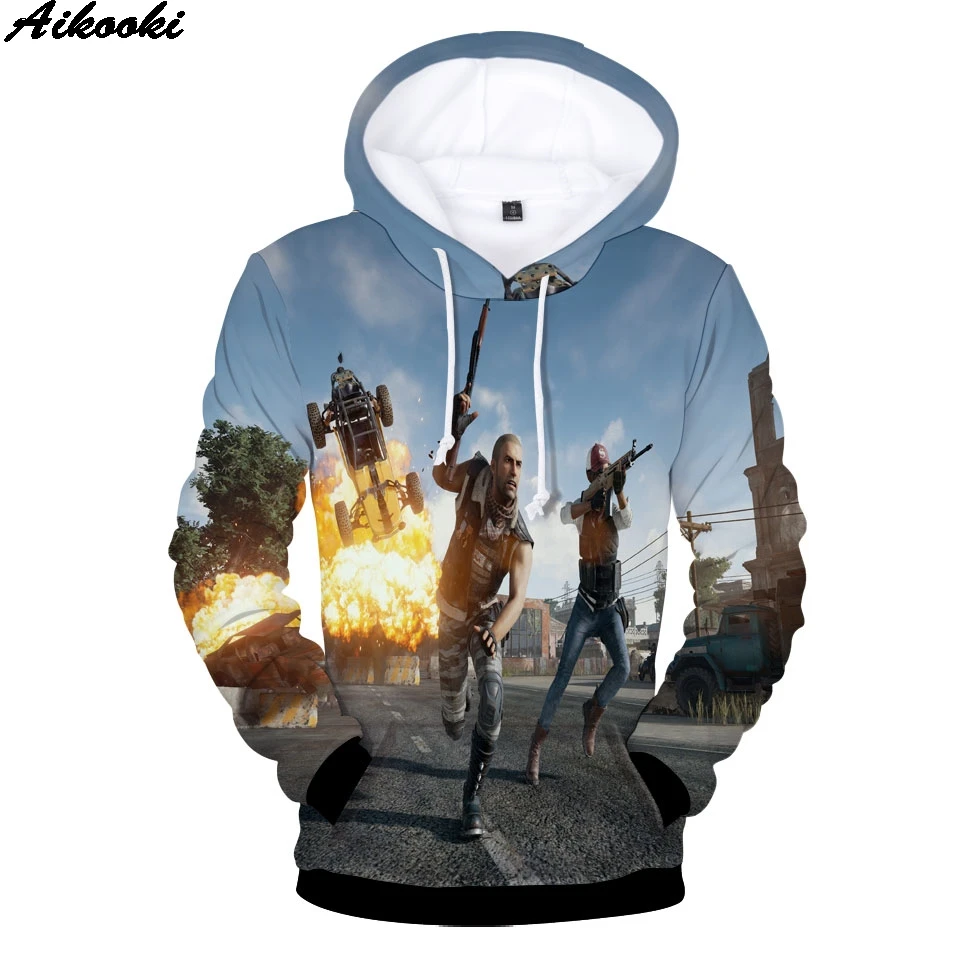 Новое поступление 2019 толстовка с 3D принтом PUBG модная Повседневная