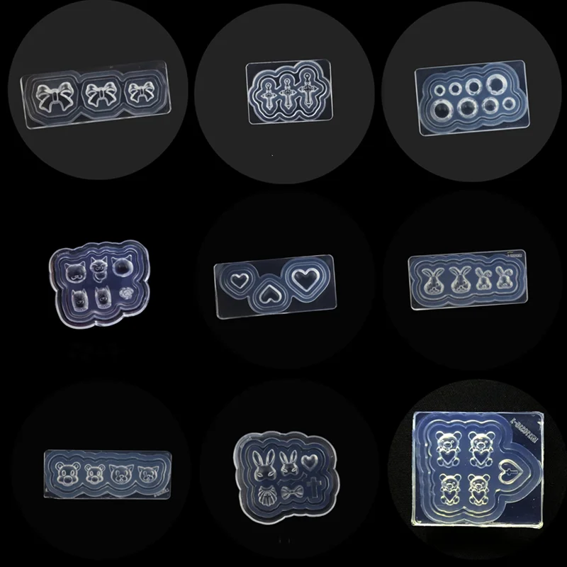 3D резная силиконовая форма для ногтей штамповка Камелия/оболочка/галстук