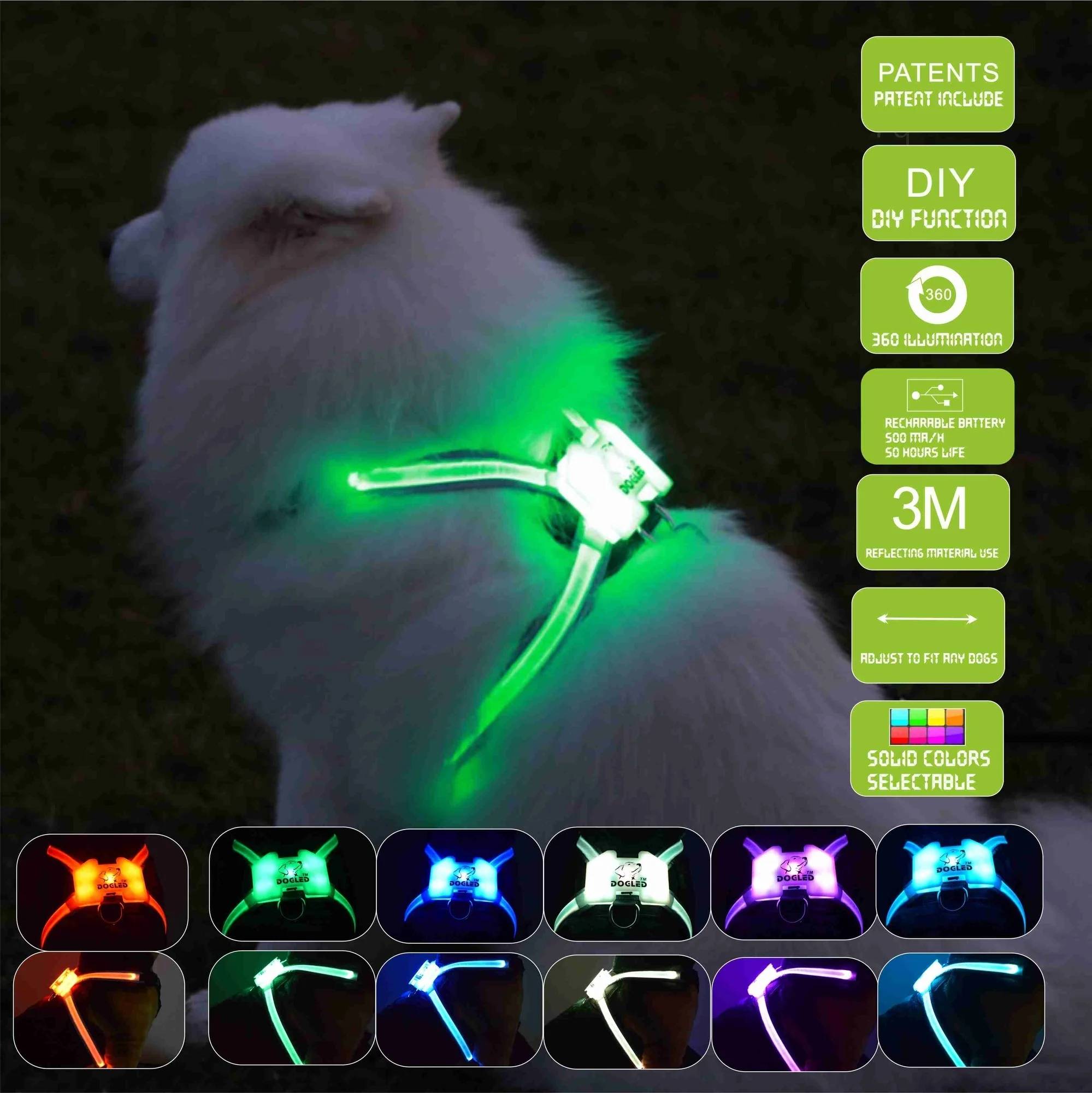 

Светодиодная usb-Подвеска для собак, модный ошейник для домашних животных, светодиодная подвесная Подвеска для собак