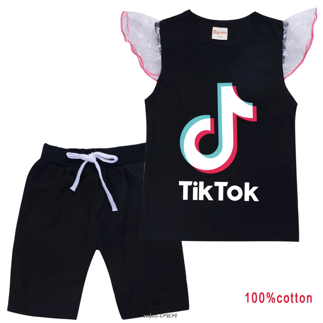Хлопковые детские комплекты Tik Tok спортивные костюмы для отдыха подростков