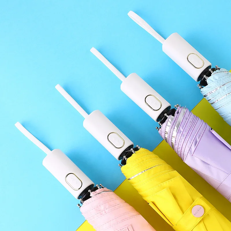 Автоматический титановый Серебряный складной зонт от солнца защита черный