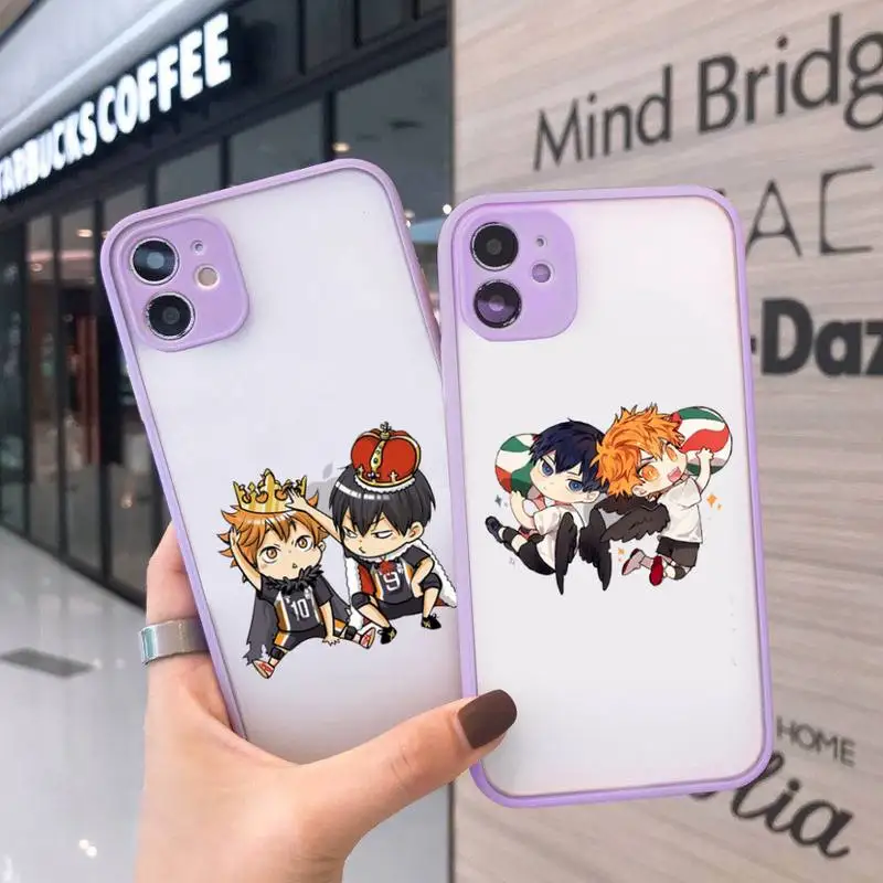 

Haikyuu Hinata attacks Anime Phone Case matte transparent For iphone 7 8 11 12 plus mini x xs xr pro max cover