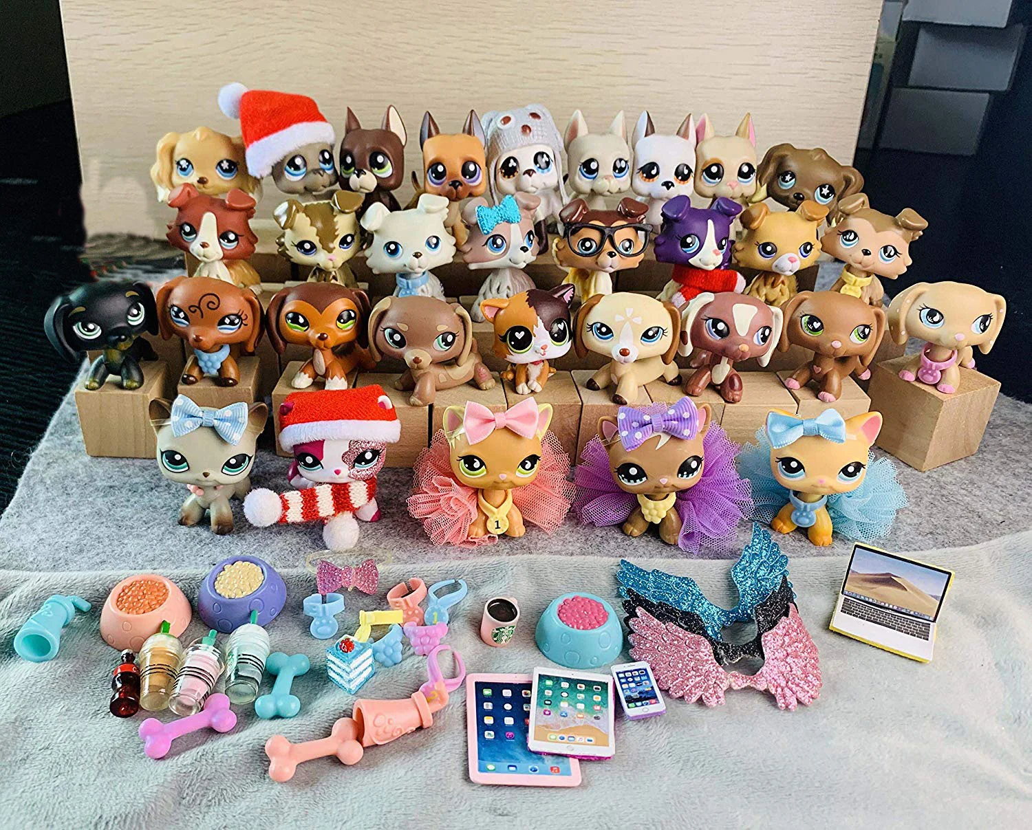 Pet shop игрушки много коротких волос кошка колли большой Дэн кокер спаниель пубби