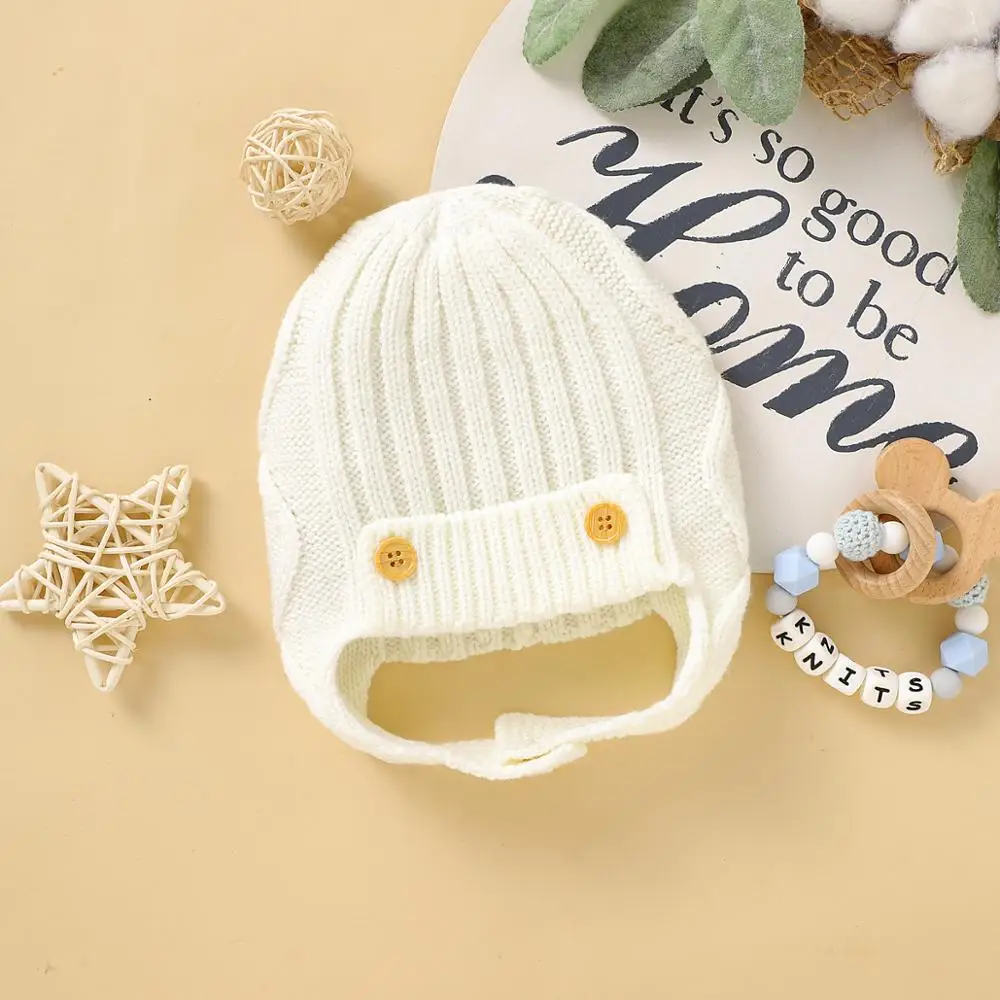 

Baby Hats for Boy Girl Warm Knitted Beanie Caps Spring Autumn Winter Outdoor Newwborn Infant Bebes Caps 0-24M Children Cute Hats
