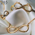 Индивидуальное ожерелье с именем на заказ, ожерелье из нержавеющей стали с знаком знака бесконечности, ожерелья для женщин, ювелирные изделия, подарок на день рождения