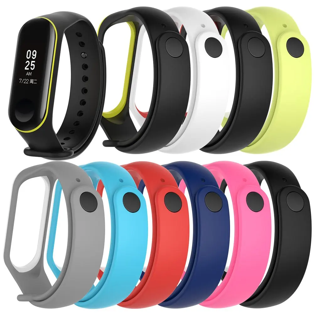 2 вида цветов на запястье для Mi Band резиновый ремешок 4 Браслет спортивный смарт
