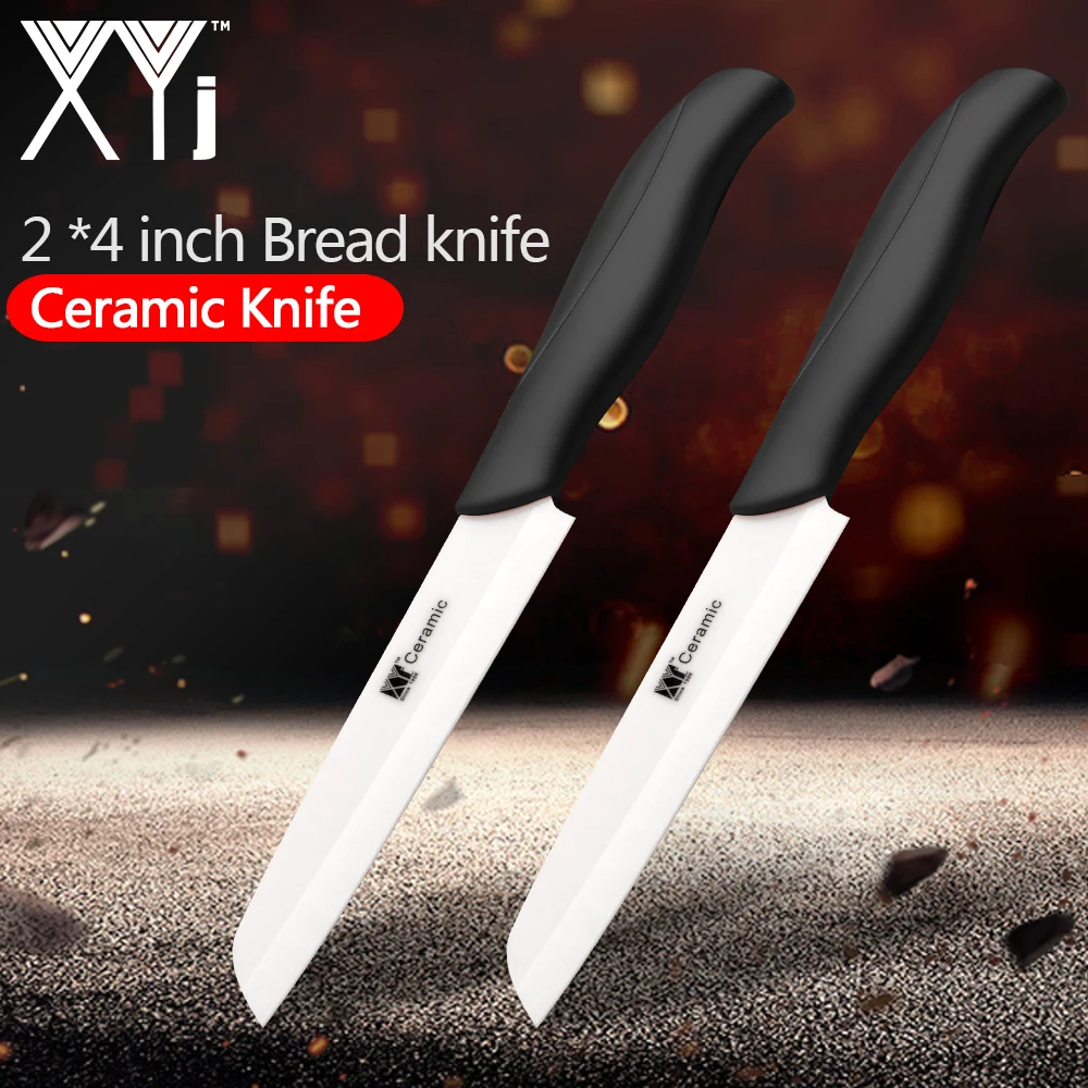XYj керамический нож Santoku 4 дюйма 2 шт. японский шеф повара резак для хлеба кухонные