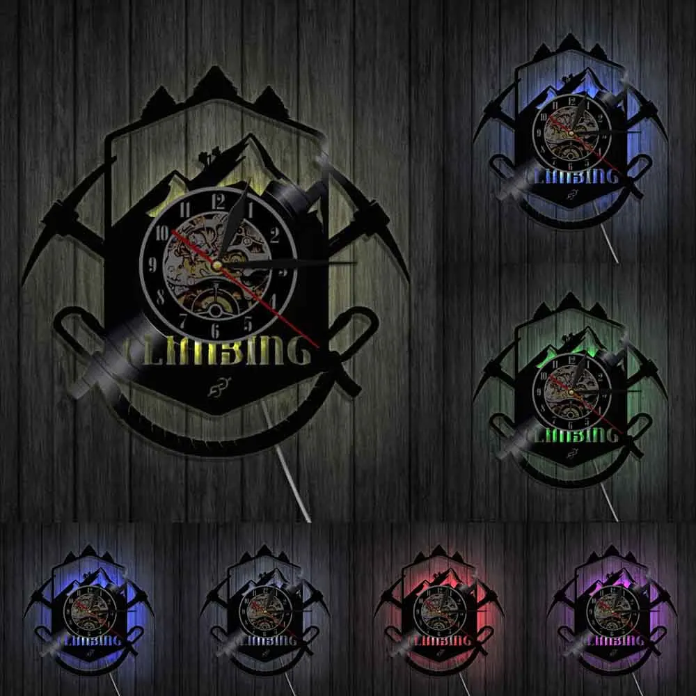 Настенные часы с логотипом для альпинизма тропы ледяной топор оборудование