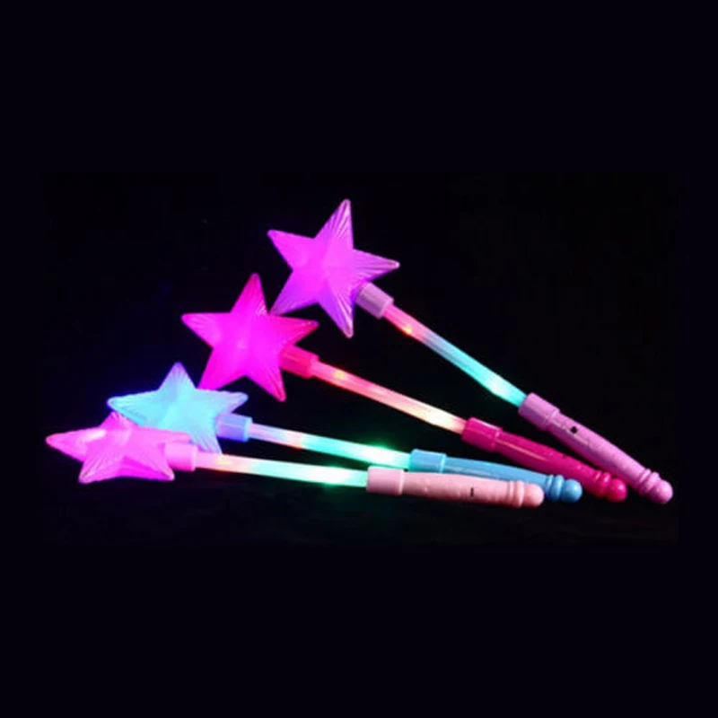 Flashing Kid's Gift Toy Glowing Fairy Pentagram Flash Stick Lights Up Glow Sticks Magic Star Wand Party Concert Xmas Halloween images - 6