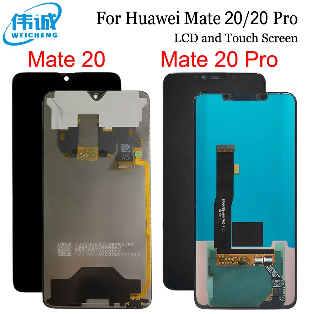 ЖК-дисплей для Huawei Mate 20 Pro сенсорный экран с дигитайзером в сборе сканер отпечатка