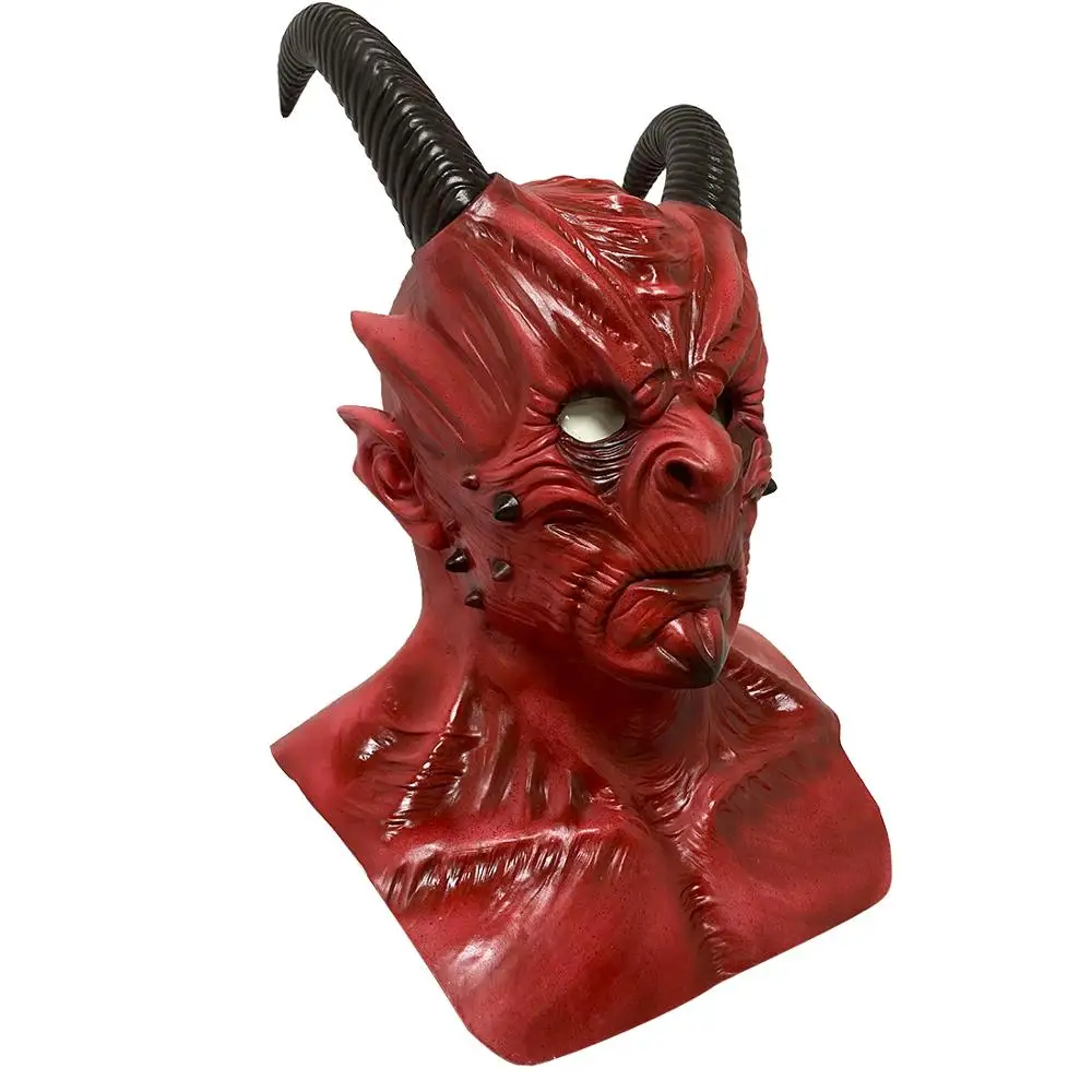 Алая дьявол сын темного уничтожения Бог косплей маска Хэллоуин Кошмар Улица