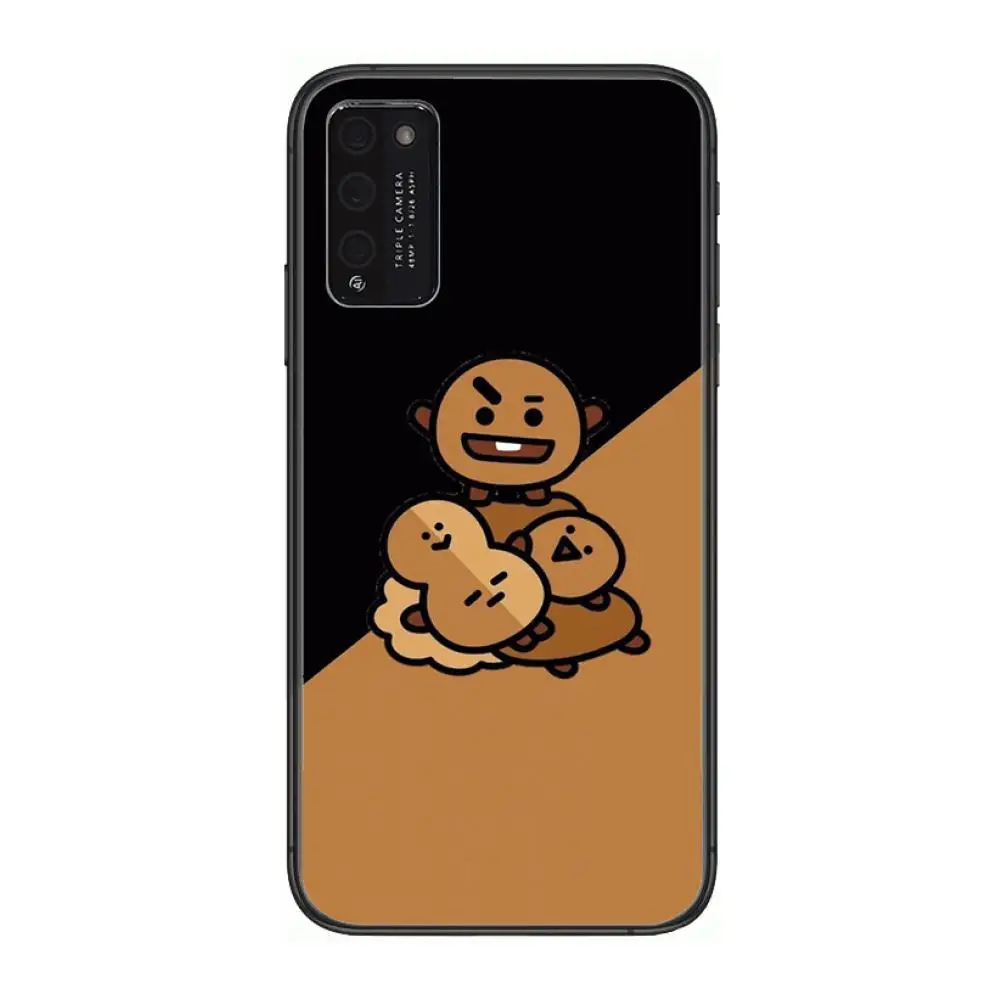 

Case study BT21 game Clear Phone Case For Huawei Honor 10 20 30 9 X Pro Lite V 5G RU Black Etui Coque Hoesjes Comic Fashion