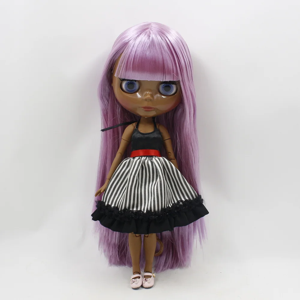 Шарнирная игрушка BL1003 ICY DBS Blyth 30 см темная кожа глянцевое лицо тело без одежды