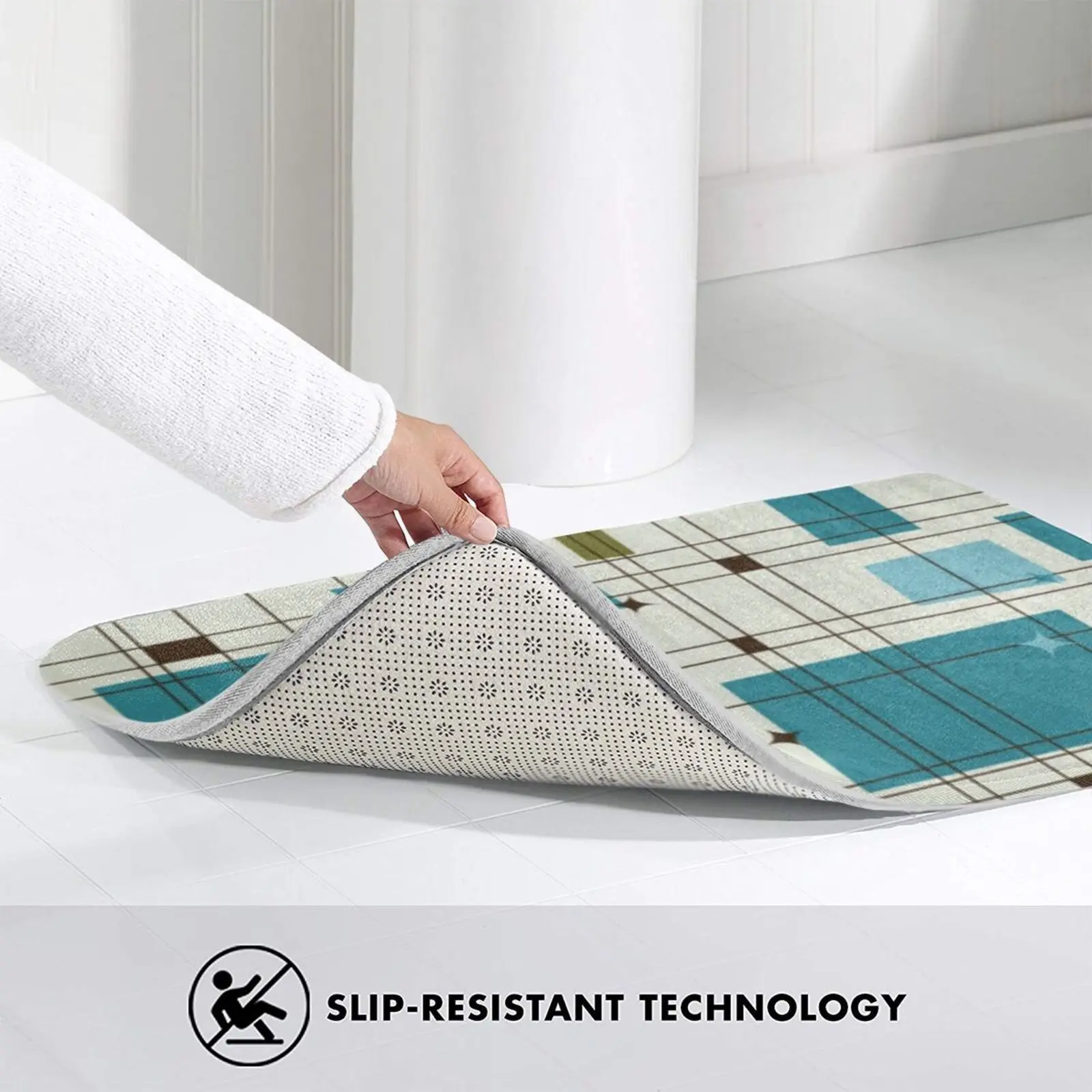 

Mid Century Modern Carpet Mat Rug Cushion Soft Non - Slip Lokki White Scandinavian Scandi Sweden Swedish Norway Norwegian