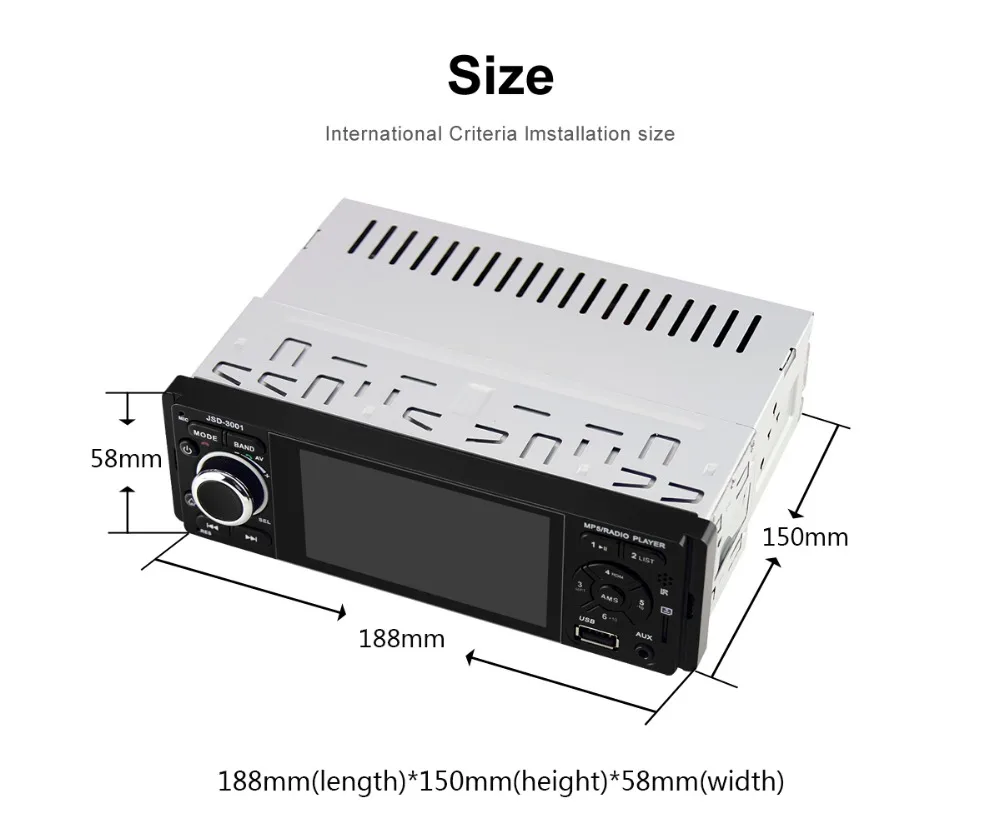 Автомагнитола 1 din " сенсорный экран araba teypleri estereo para Авто mp5 Автомагнитола bluetooth jsd 3001 teypoto зеркальная ссылка