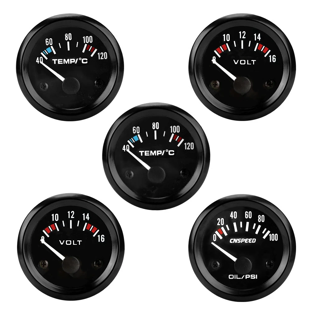 

Измеритель температуры воды, универсальный автомобильный вольтметр, 12 В, 2 дюйма, 52 мм, диапазон измерения 0-100PSI