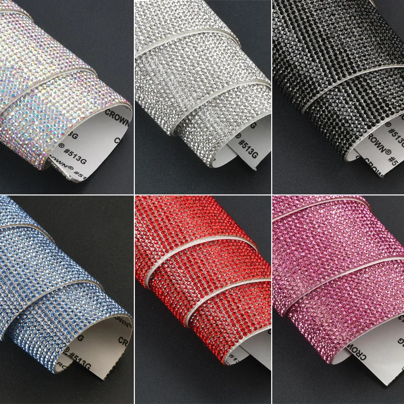 

DIY Car Decoration Sticker Bling Crystal Rhinestone Car Stickers for License Plate Frame Emblem Door Handle Indoor Dashboard