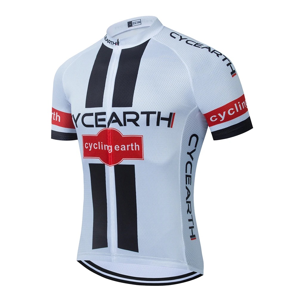 

2021 Cycling Shirts New Team Men Bike CYCEARTH Short Sleeve Jersey Summer Clothes Maillot Cycling MTB Clothing Racing Tops
