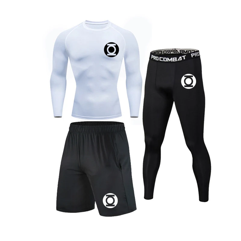 

Men's Compression Shaping And Perspiration Comprehensive Sports Suit Outdoor Jogging Breathable Tshirt Gym Fitness Training Suit