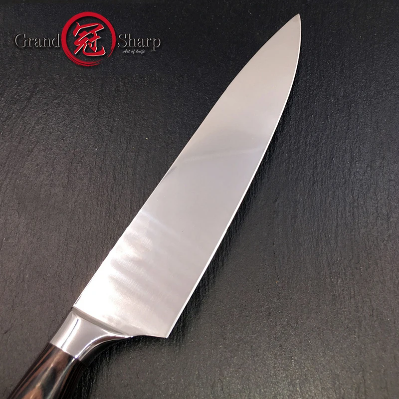 GRANDSHARP профессиональный 8 дюймов нож шеф-повара AUS-8 японский, из нержавеющей стали кухонный нож повара кухонные инструменты Pakka деревянная ручка