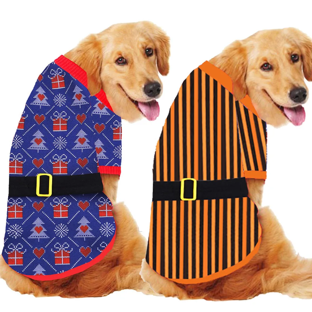 Толстовки для собак костюм больших Рождественская одежда домашних животных