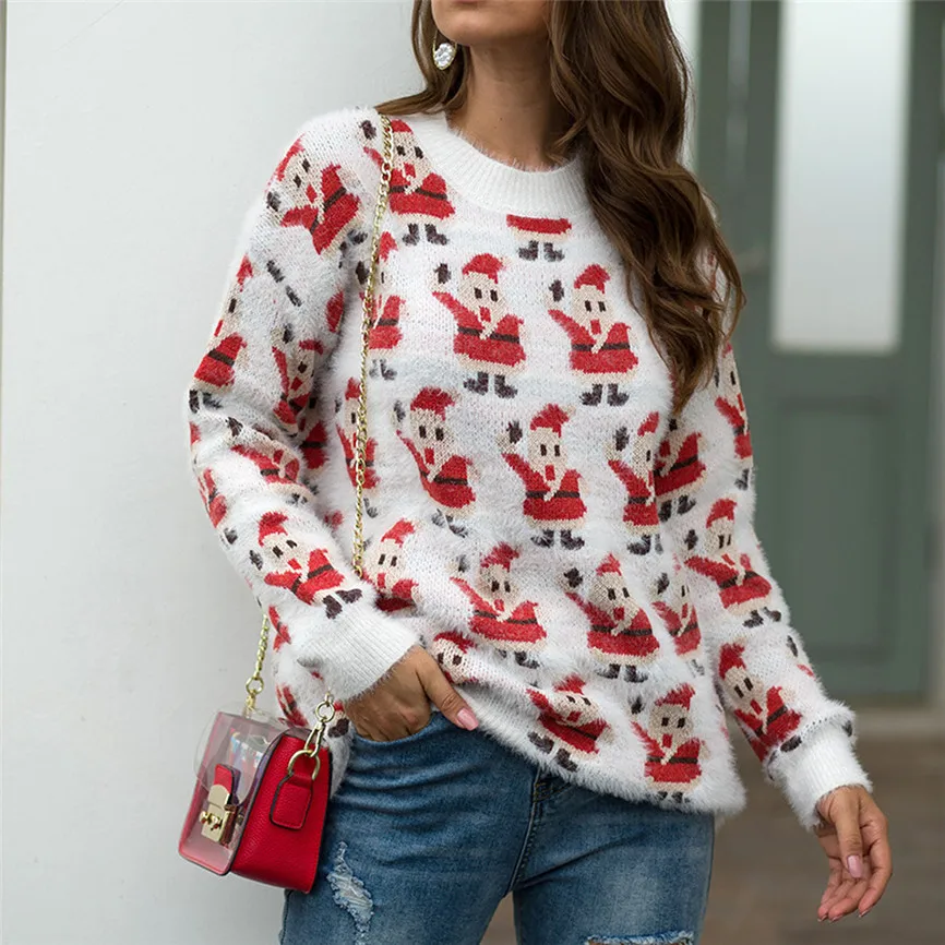 Свитера Invierno 2019 женские цветочные пушистые полые Джерси джемпер Топы пуловер с