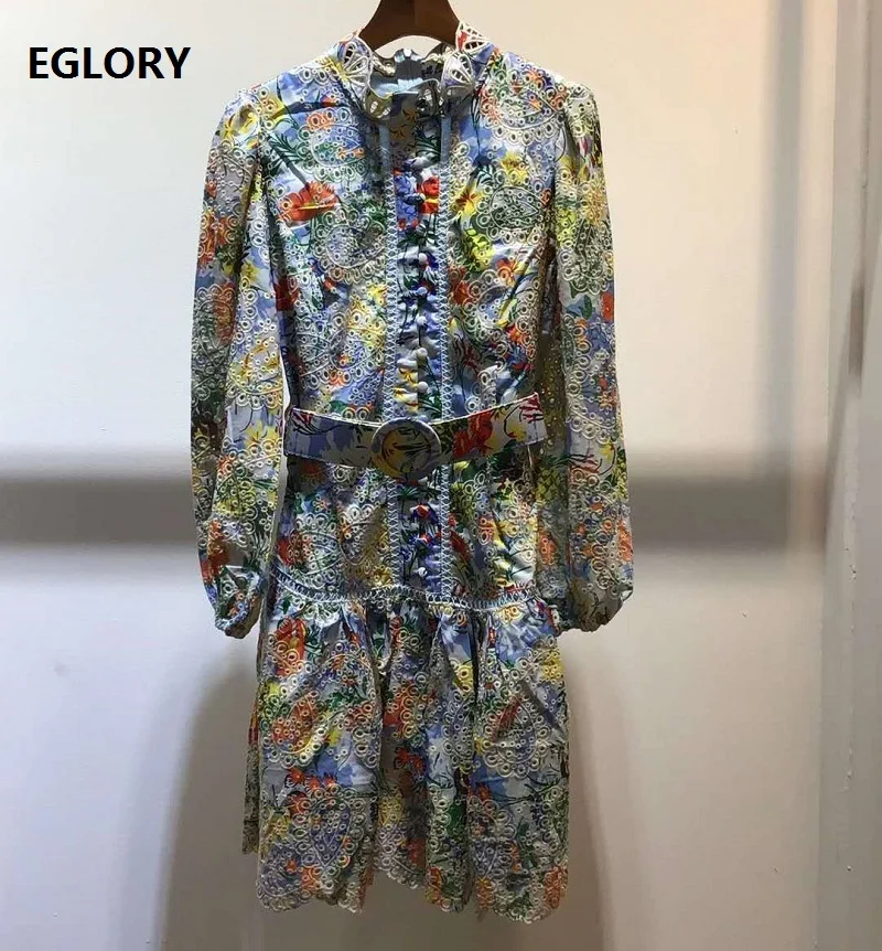 Женское Хлопковое платье с длинным рукавом синее или розовое винтажное