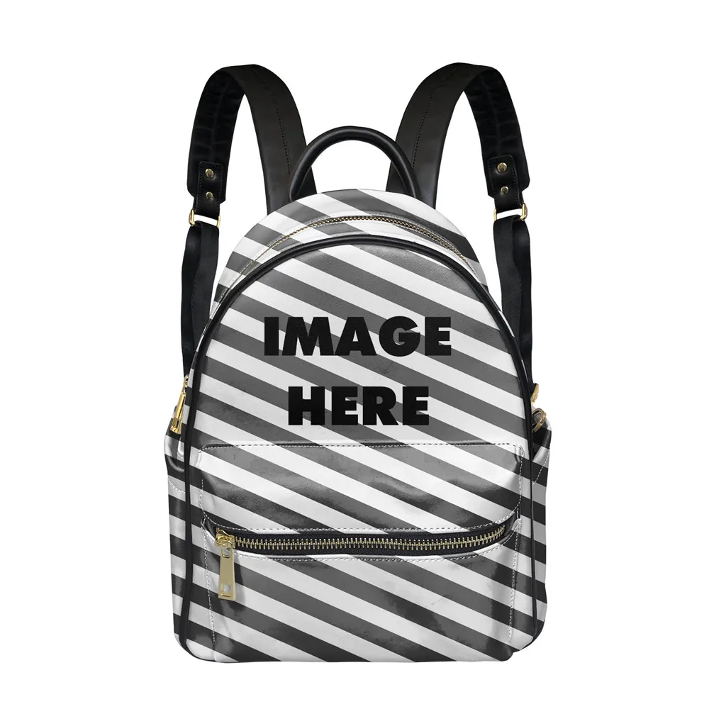 

Женский модный рюкзак из искусственной кожи, новинка 2021, индивидуальный дизайн, роскошная кожаная сумка с принтом на заказ, Женская прочная ...