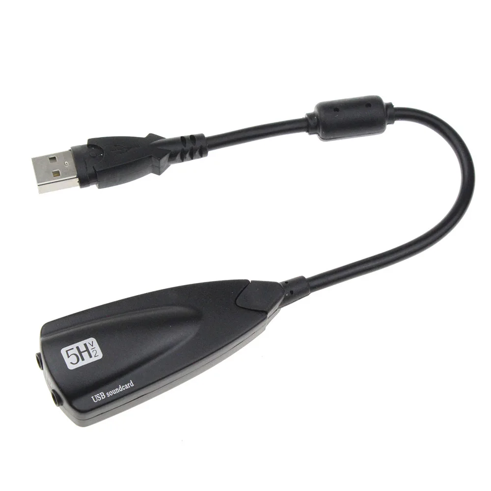5HV2 внешняя звуковая карта USB 7 1 каналов к 3D CH виртуальный канал Звуковая дорожка