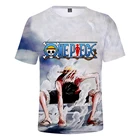 Модная мужская футболка с 3D принтом One Piece, летние повседневные футболки с коротким рукавом, популярное модное искусственное аниме