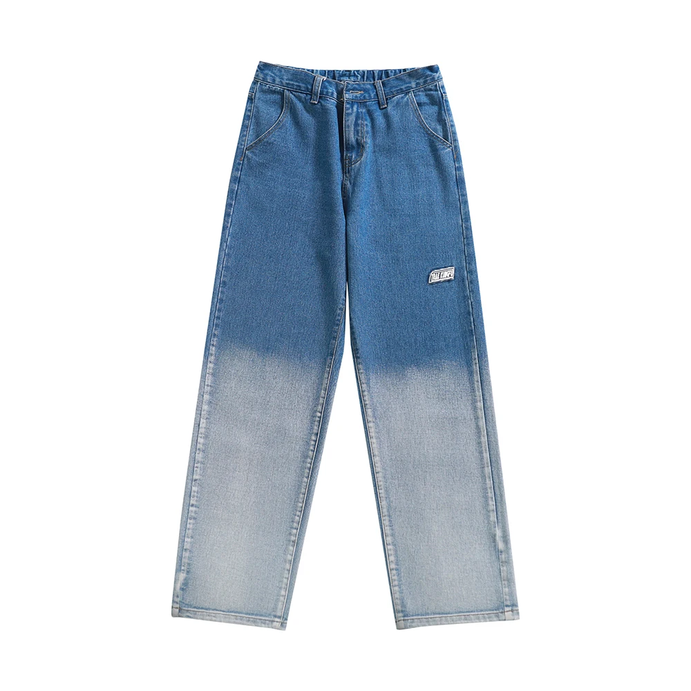 

Men's jeans summer new fashion loose large size straight casual wide-leg pants men and women street lovers Korean hip-hop pants