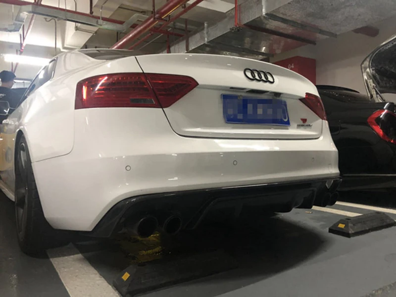 A5 высокое качество карбоновое волокно задние губы автомобильные Ароматические диффузоры для Audi A5 S5 стиль кузова автомобиля комплект 2012