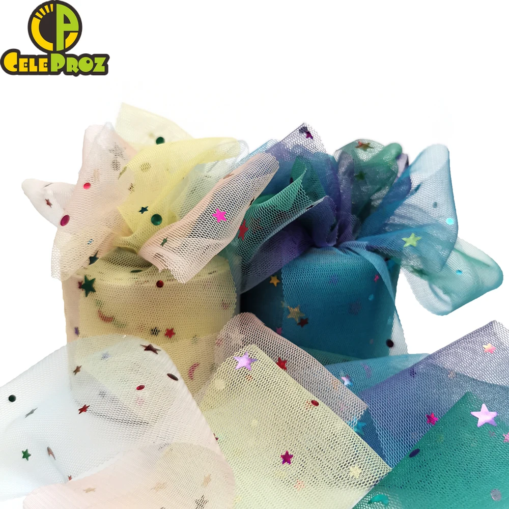 Радужная блестящая Тюлевая сетка 6 см разноцветная тюль украшения для волос юбка