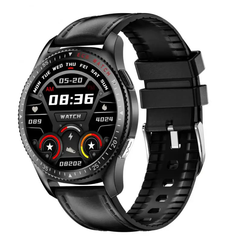 

2021 Health Smart Watch Men ECG+PPG Body Temperature Blood Pressure Heart Rate IP67 Waterproof call Smartwatch