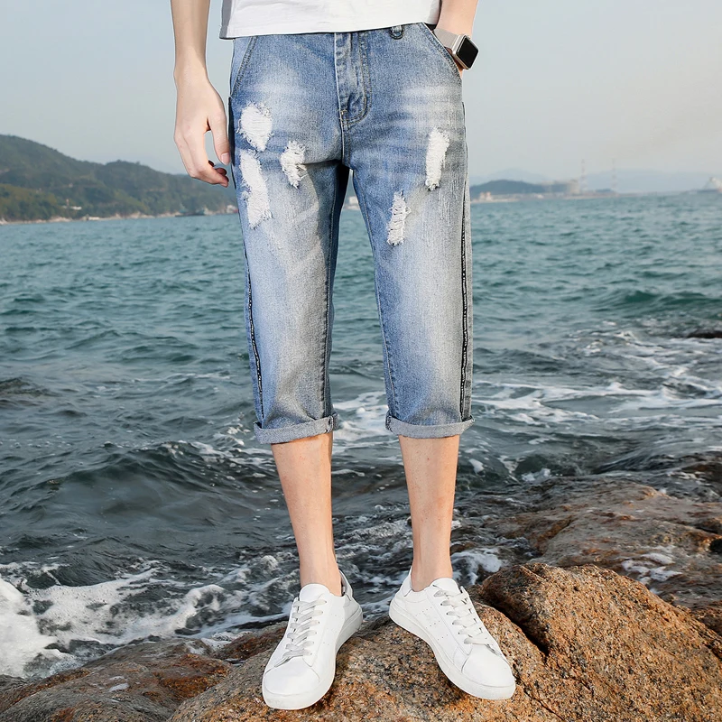 

Cortos Men'S Denim Pantalones Shorts Summer Pants Short Hombre Casual Long Big Size For Boy SaDa De Praia Bicycle