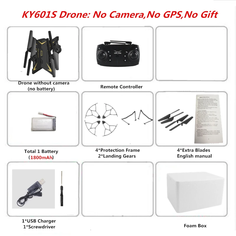 No GPS-No Camera-B1 Радиоуправляемый Дрон KY601G gps Квадрокоптер с 5G 4K HD камерой 2000 м Дистанция управления Pro селфи следуем за мной Квадрокоптер Fly 20 минут - Цвет: No GPS-No Camera-B1