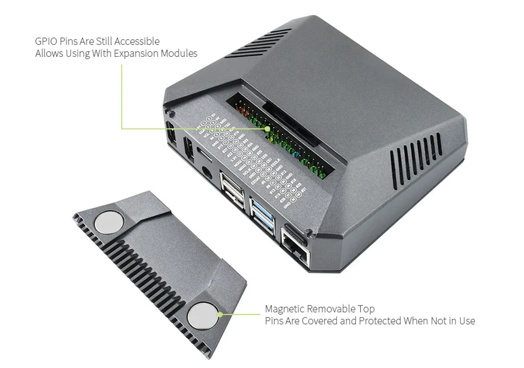 Чехол Argon ONE V2 для Raspberry Pi с 4 HDMI-портами и встроенной ИК-пультом дистанционного