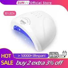 SUNUV Sunone 48W Professional Nail Lampe LED Manicure UV Lamp Nail Dryer for UV Gel LED Gel Nail Machine Infrared Sensor 