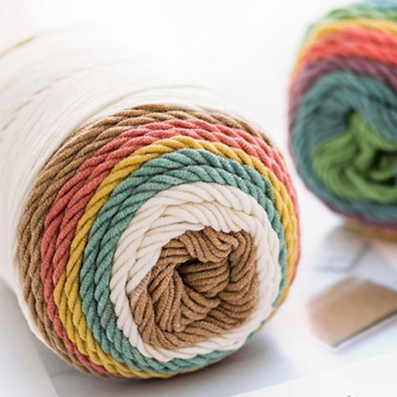 100 г * 5 шариков радужного хлопка ручной работы сделай сам Вязание Шерсть молоко