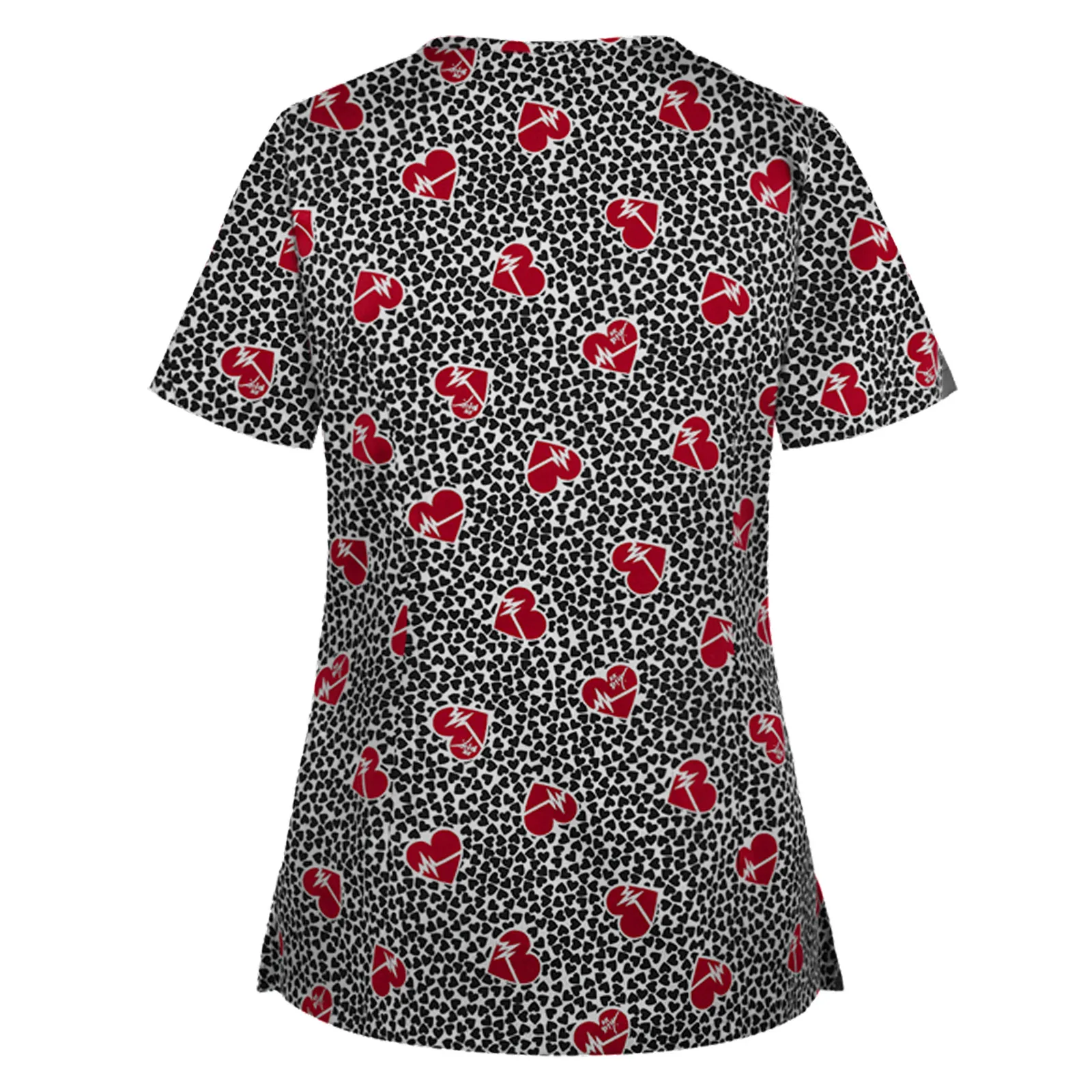 Распродажа униформа медсестры женские топы с коротким рукавом и воротником