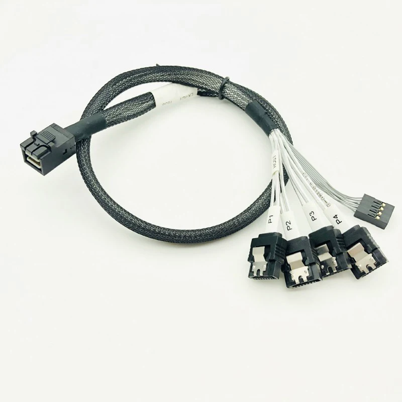 Внутренний мини кабель HD SAS материнская плата с обратным шнуром 4 шт. SATA для