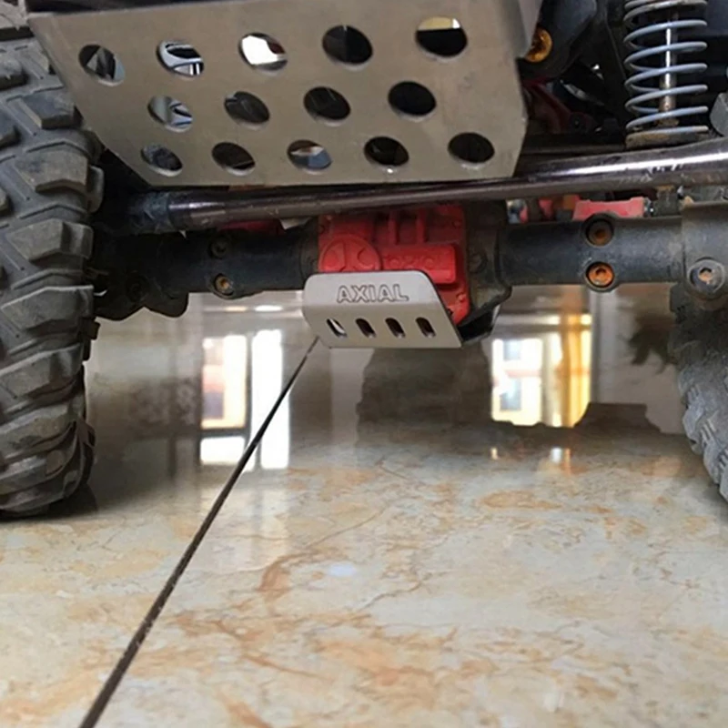 

1set Armor Protection Skid Plate for 1/10 TRX4 SCX10 II 90046/47 & 4PCS Metal Rear & Front Shock Mount LIFT Shocks