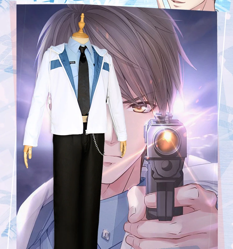 Мужской Костюм полицейской формы Gavin костюм для ролевых игр аниме полицейский