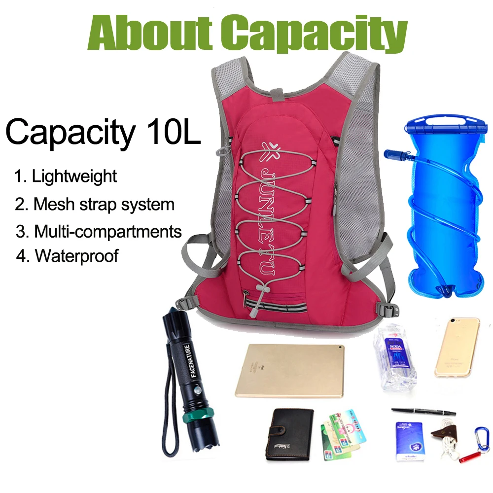 Сумка для марафона женщин и мужчин 10л гидратационный жилет 2л сумка воды