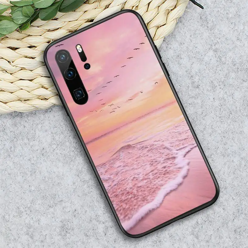 

love clouds Pink starry sky Phone Case For Huawei honor Mate P 10 20 30 40 i 9 8 pro x Lite smart 2019 nova 5t