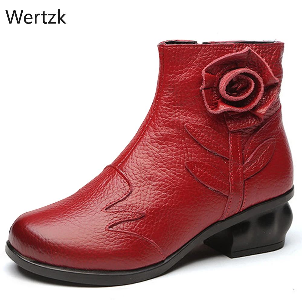 Женские ботильоны из телячьей кожи мягкие удобные теплые ботинки натуральной на