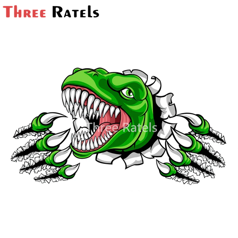 

Three Ratels A651 Cool 3D Car Sticker Dinosaur Peeker Big Head Monster Vinyl Rear Windshield Trunk Decal Car Accessories