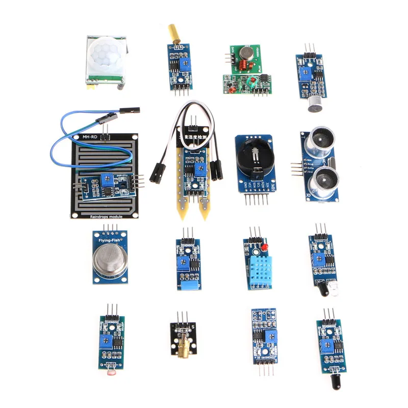 

16pcs/lot Sensor Module Board Kit for Raspberry Pi 3/2 Model B