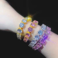 tennis chain bracelet multicolor shiny zircon bracelet elegant princess womens wedding accessories jewelry anniversary gift