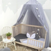 hanging baby girl bed net canopy mosquito net chiffon princess breathable mesh bed curtain home decor 240cm high